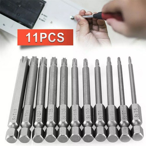 11x100mm torx bits set - 11x100mm, t6-t40